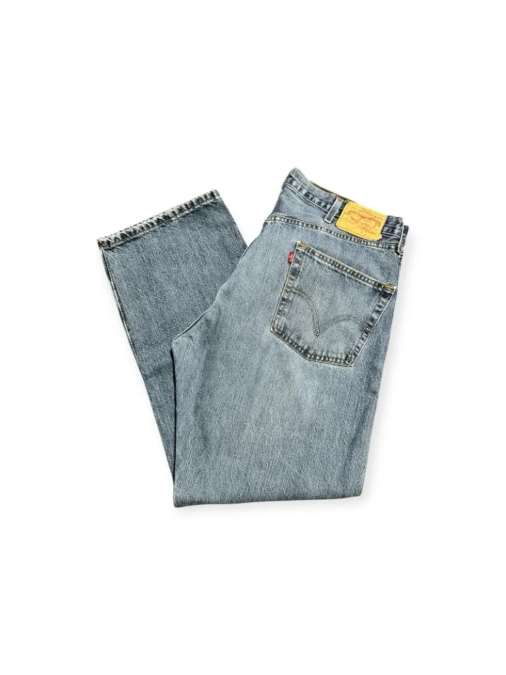 Vintage Levi's 501 Button Fly 38x30 WPL 423 Denim Jeans Casual Mexico Y2K Grunge